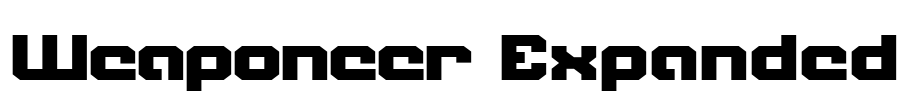 Weaponeer Expanded Font Image