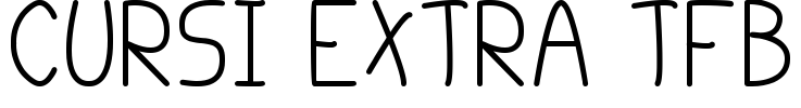 cursi extra tfb Font Image