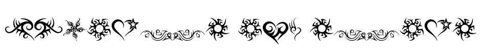 Hearts and Stars Font Image