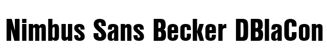 Nimbus Sans Becker DBlaCon Font Image