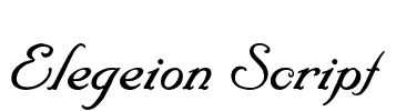 Elegeion Script Font Image
