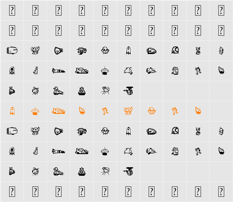 ovni Character Map