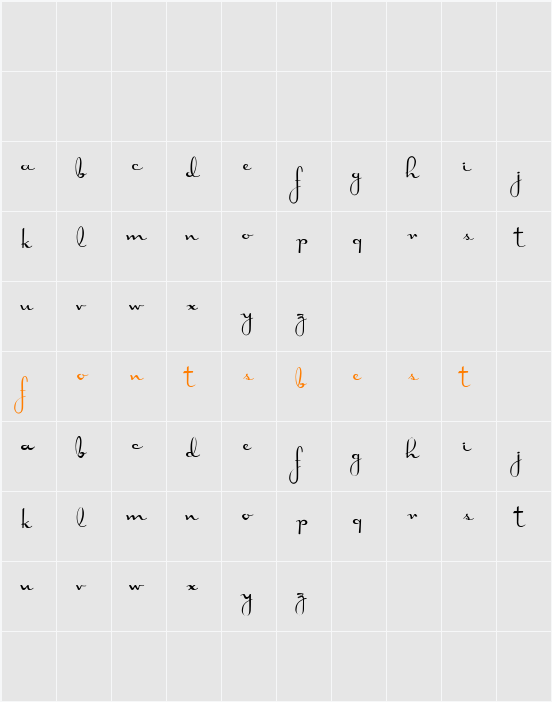 DorisDay Character Map