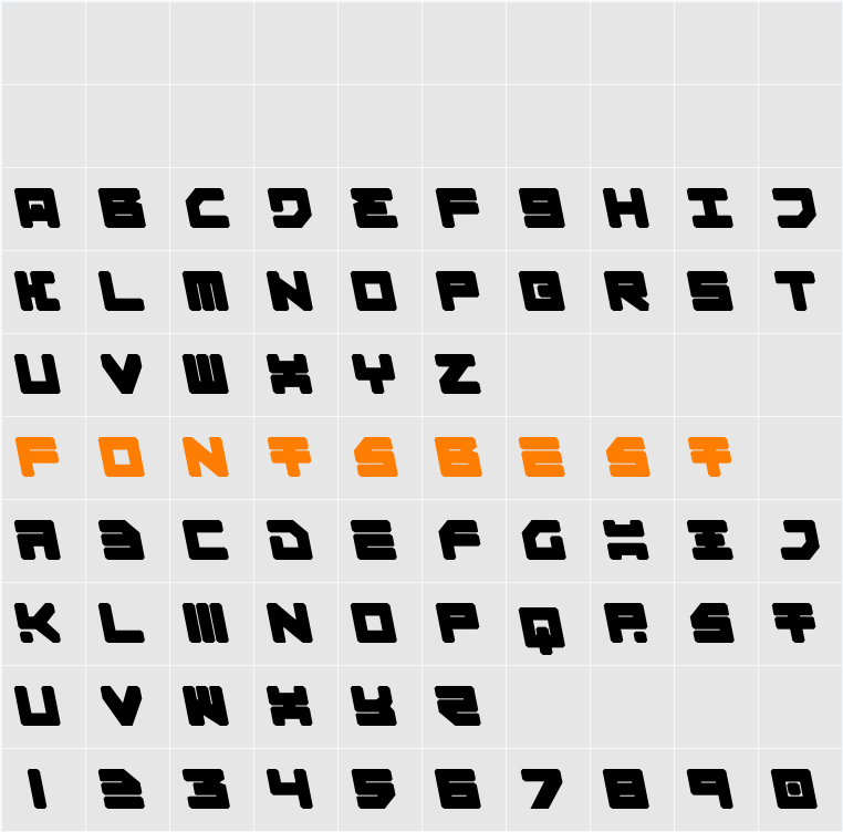 Omega-3 Leftalic Character Map