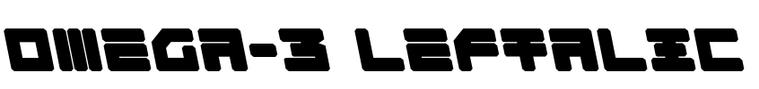 Omega-3 Leftalic Font Image