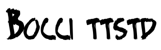 Bocci ttstd Font Image