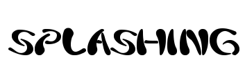 splashing Font Image