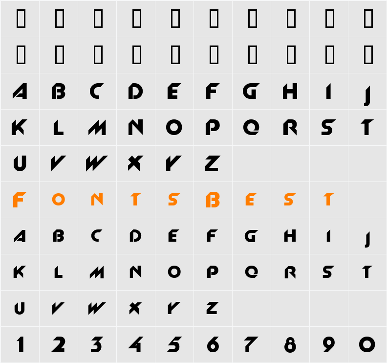 Machine Character Map
