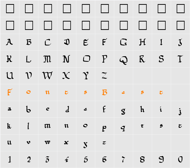 Jumbles Character Map
