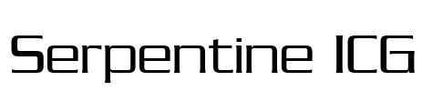 Serpentine ICG Font Image