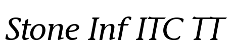Stone Inf ITC TT Font Image