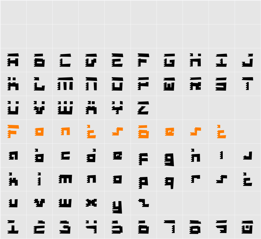 Roid Rage Rough Character Map