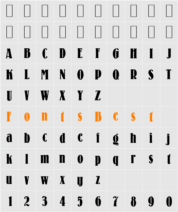 LouisCd Character Map