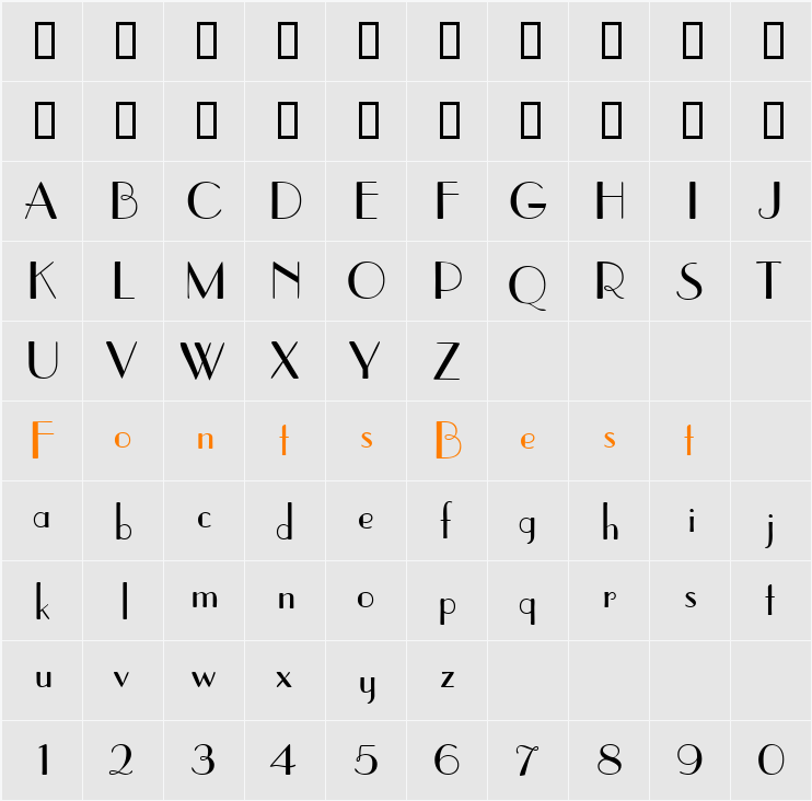 PramudDB Character Map