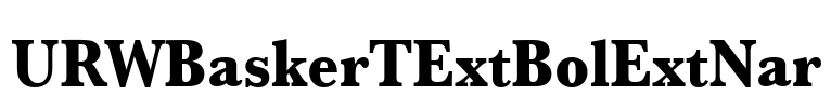 URWBaskerTExtBolExtNar Font Image