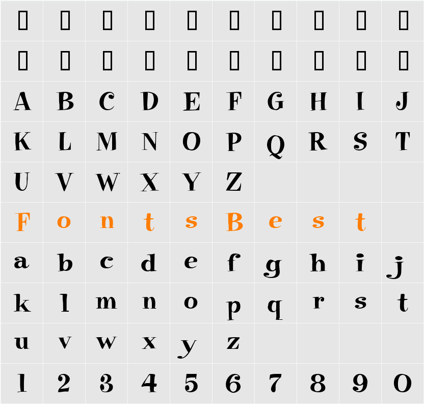 Raskin Character Map