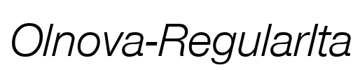 Olnova-RegularIta Font Image