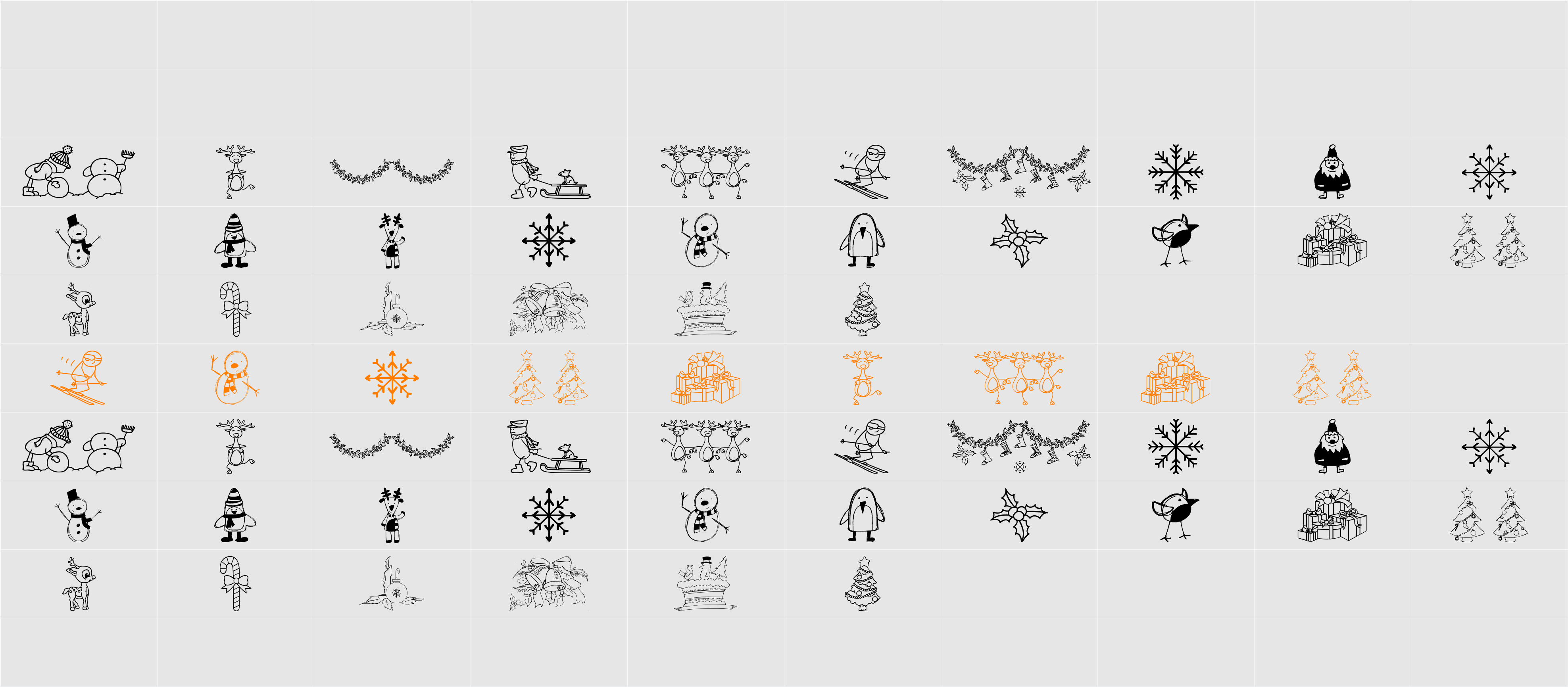 xmas cartoon Character Map