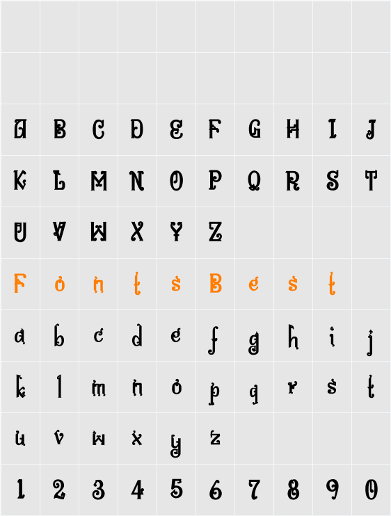 Bitling niks musical Character Map