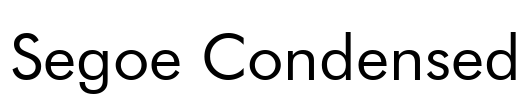 Segoe Condensed