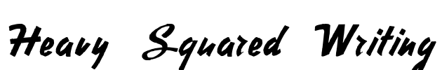 Heavy Squared Writing Font Image