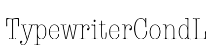 TypewriterCondL Font Image