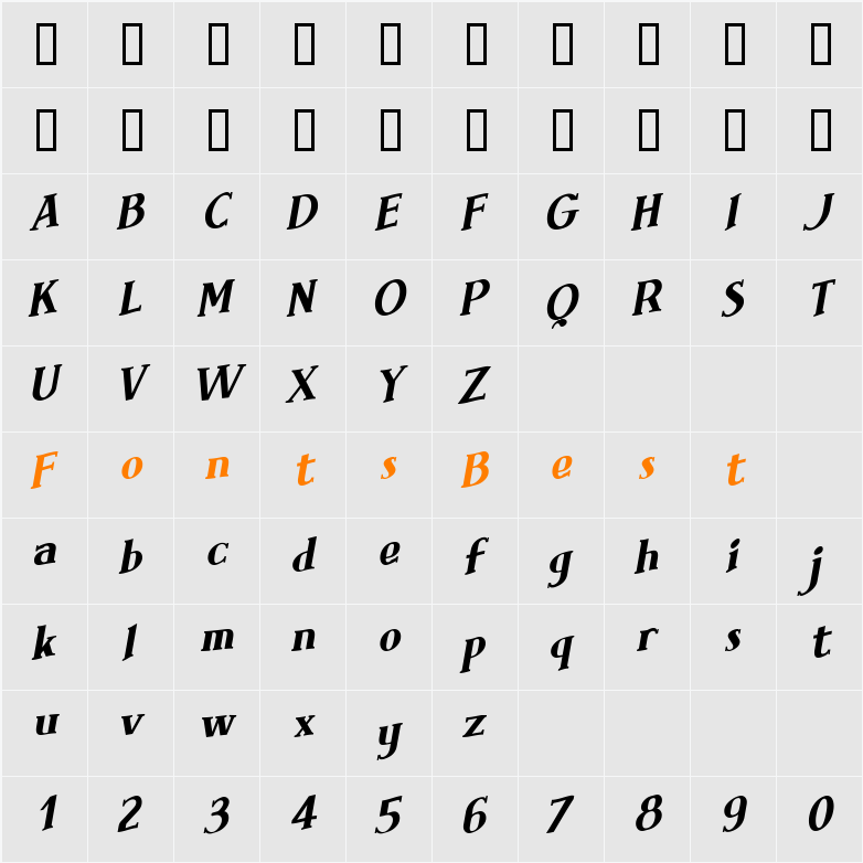 Brimborion Fou Character Map