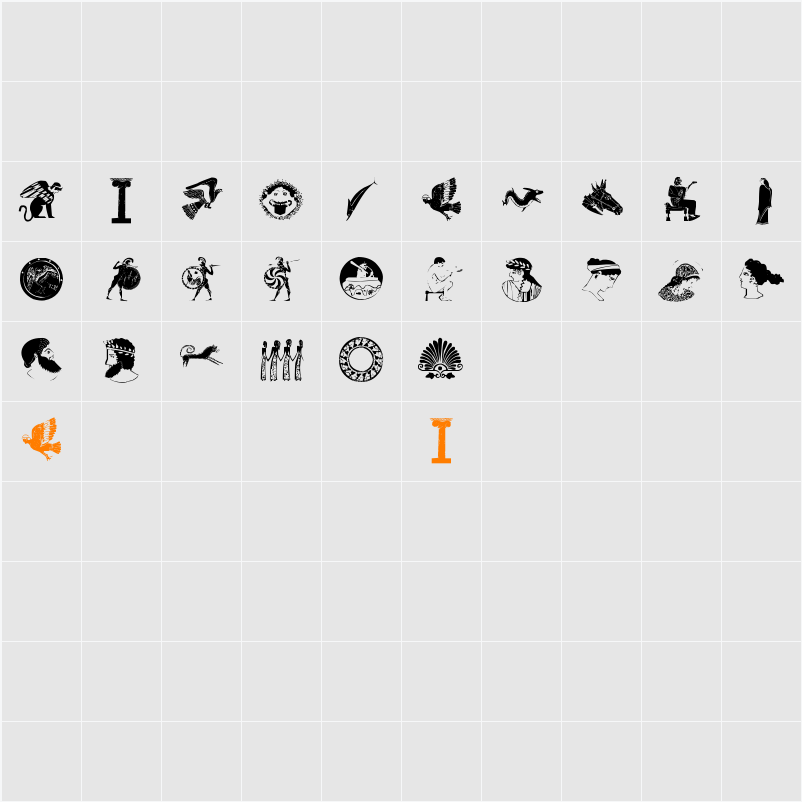 greek1 Character Map