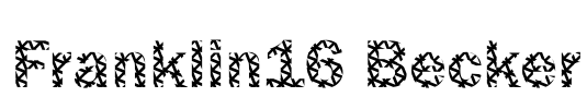 Franklin16 Becker Font Image