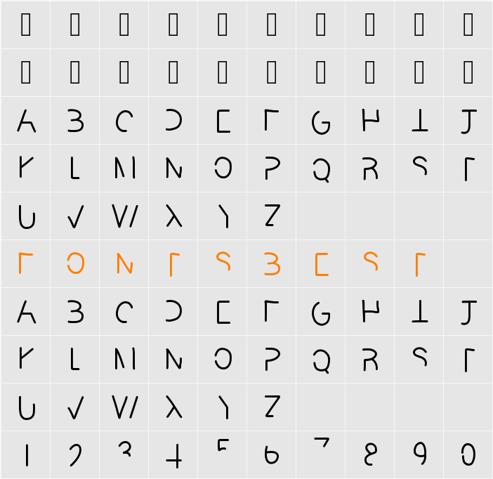 READABLE Character Map