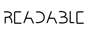 READABLE Font Image