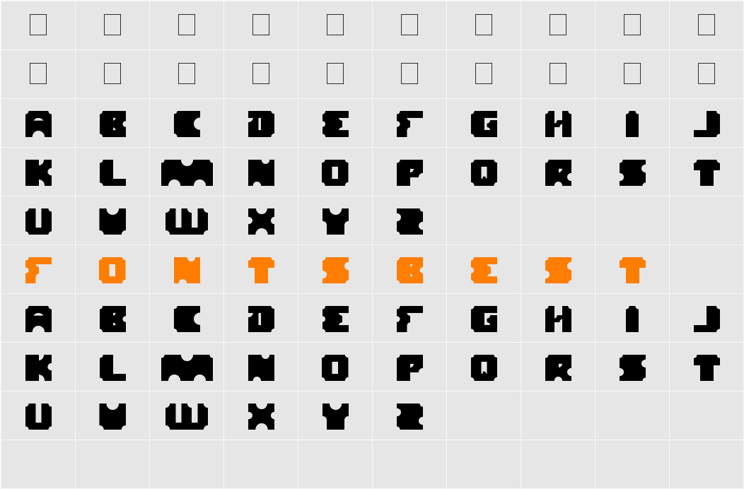logotype Character Map