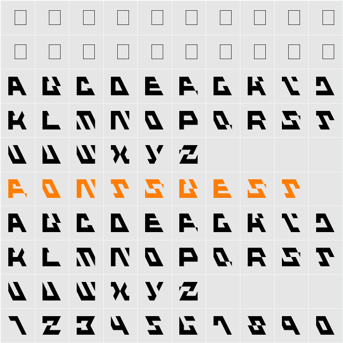 Fluxious Advance Character Map