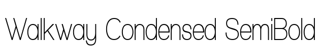Walkway Condensed SemiBold Font Image