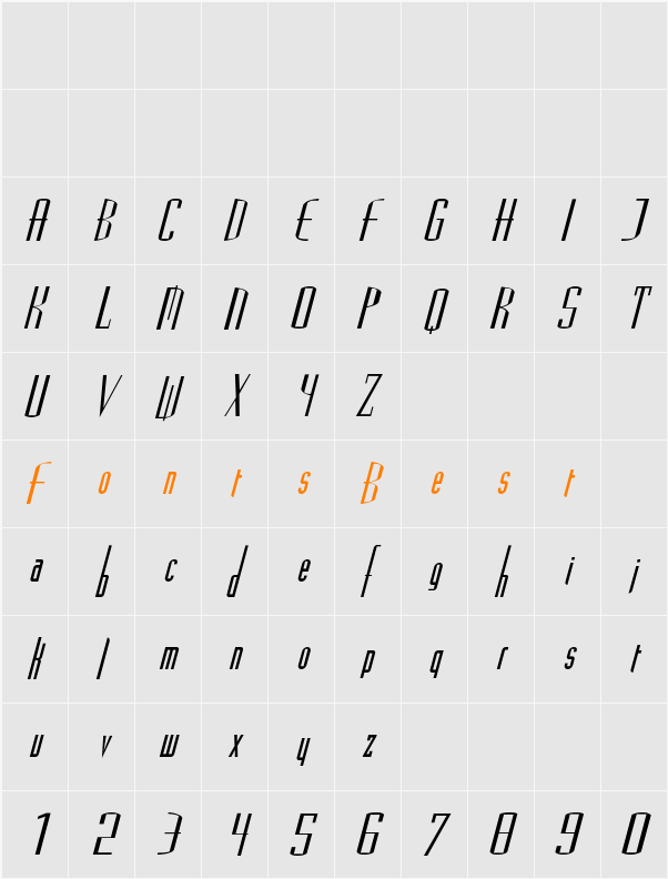 Madrid2ExpItal Character Map