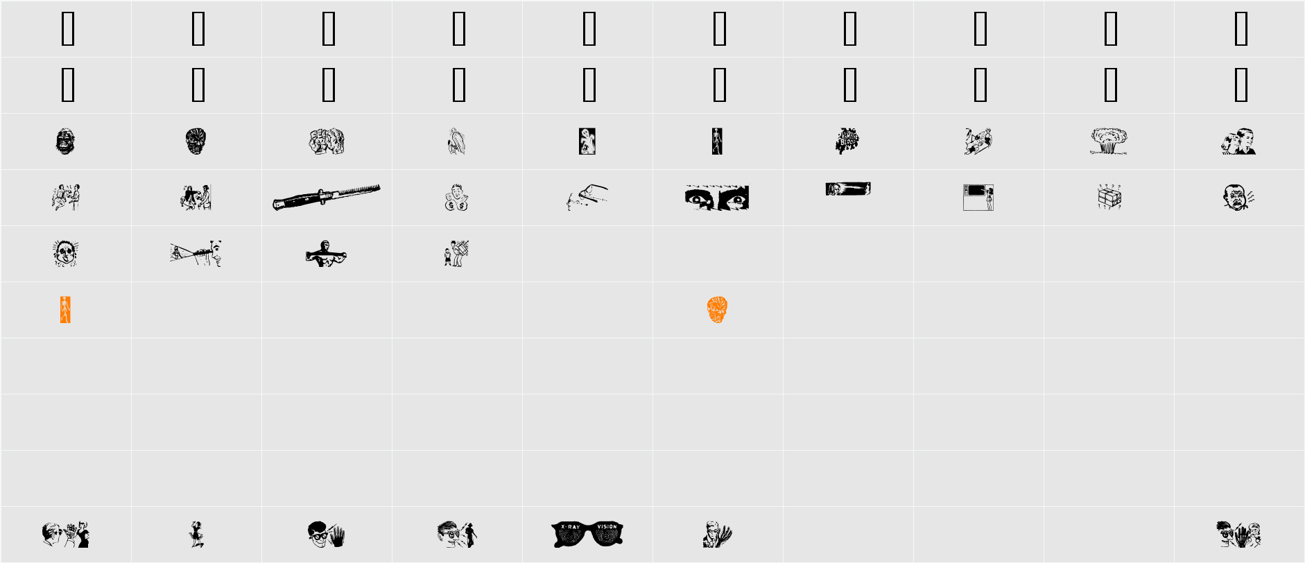Hey Kids! Character Map