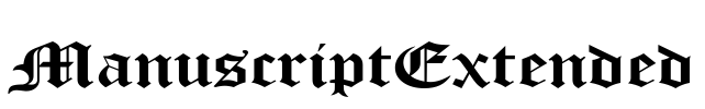 ManuscriptExtended Font Image