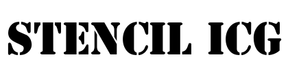 Stencil ICG Font Image