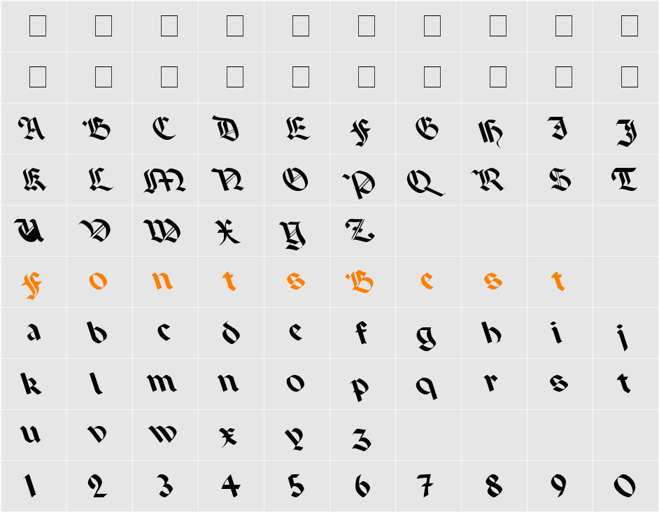 Paganini Lefty Character Map