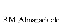 RM Almanack old Font Image