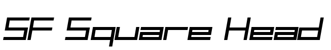 SF Square Head Font Image