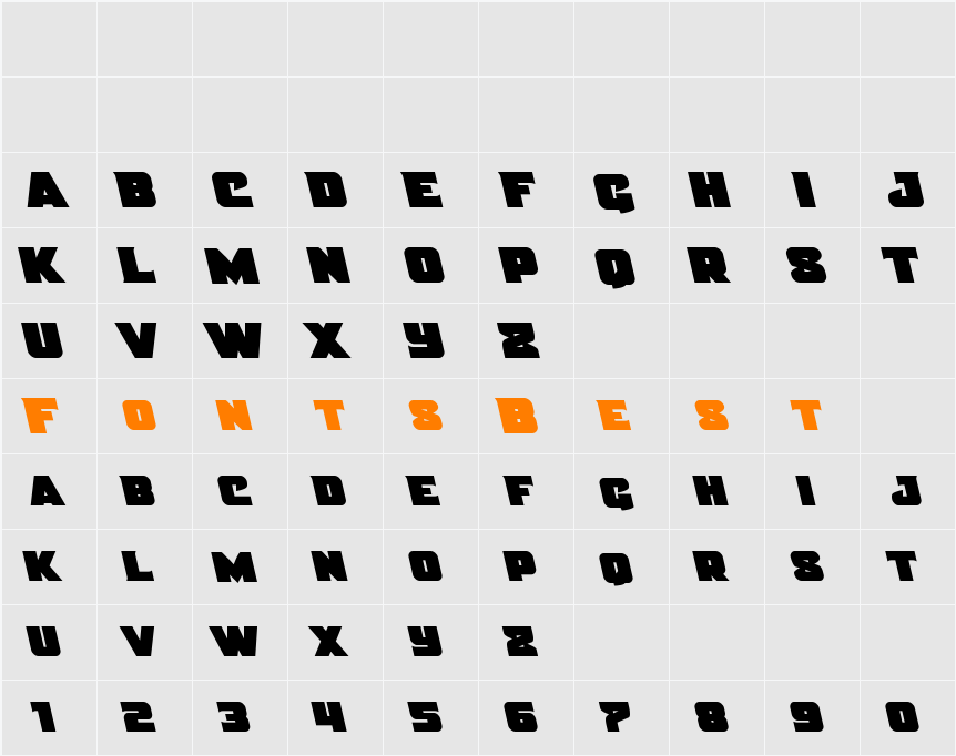 Justice Leftalic Character Map