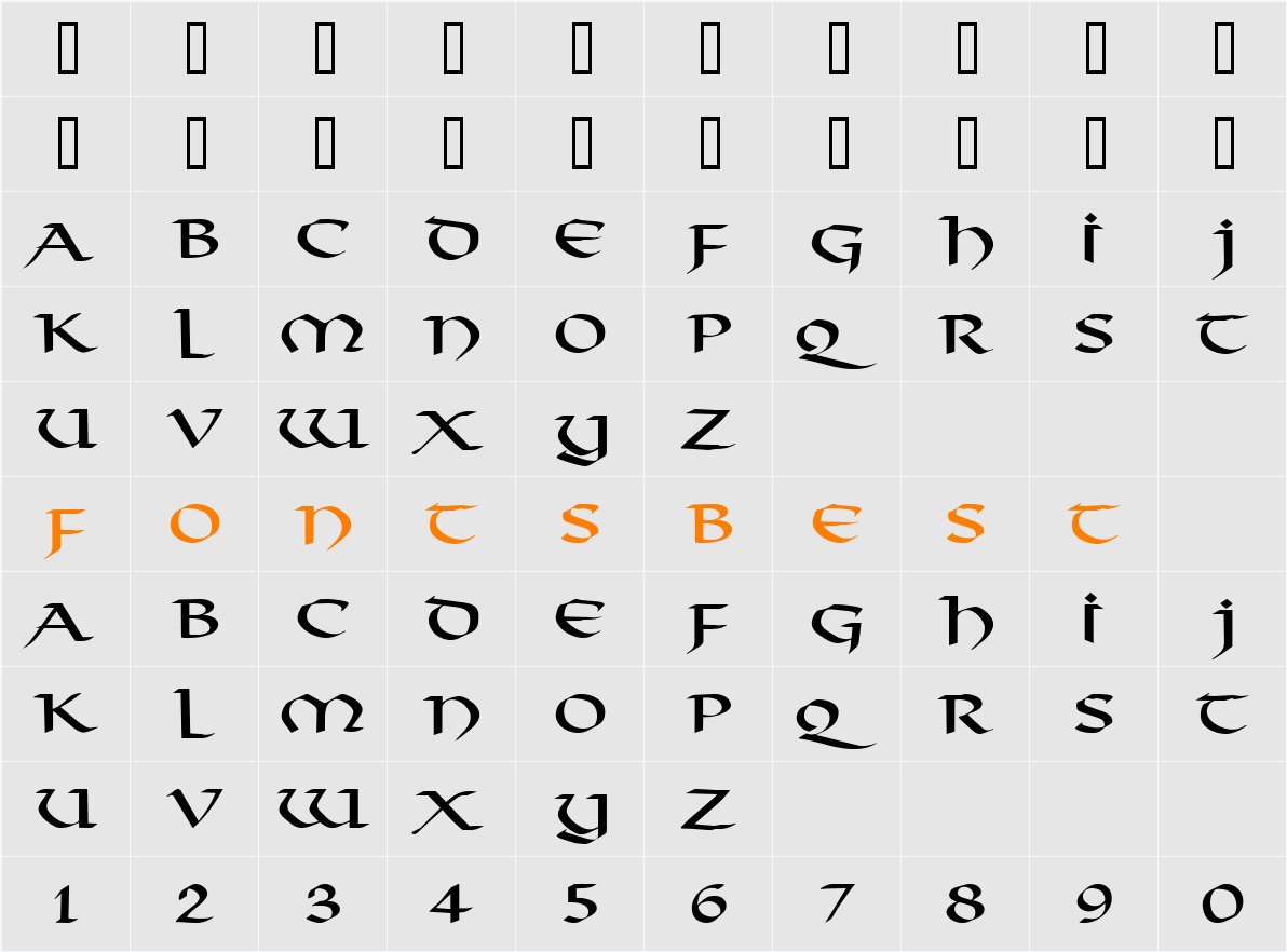 Valhalla Wide Character Map