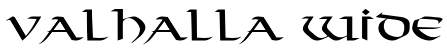 Valhalla Wide Font Image