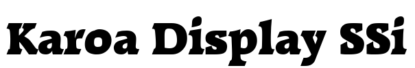 Karoa Display SSi Font Image