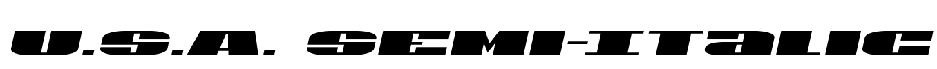 U.S.A. Semi-Italic Font Image