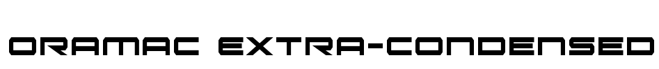 Oramac Extra-Condensed Font Image