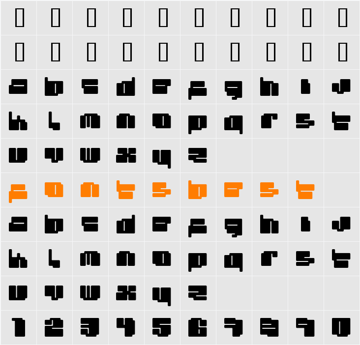 cheaptype Character Map