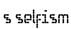 S Selfism Font Image