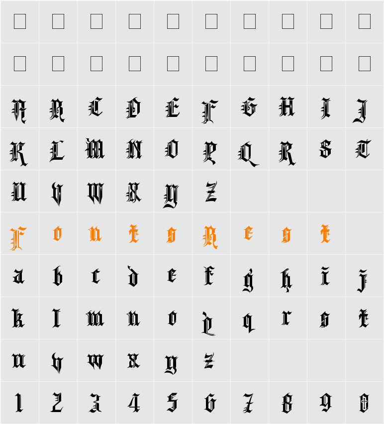 Kingthings Spikeless Character Map